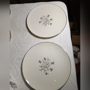 2 Lenox China Princess Dinner Plates with Floral Design